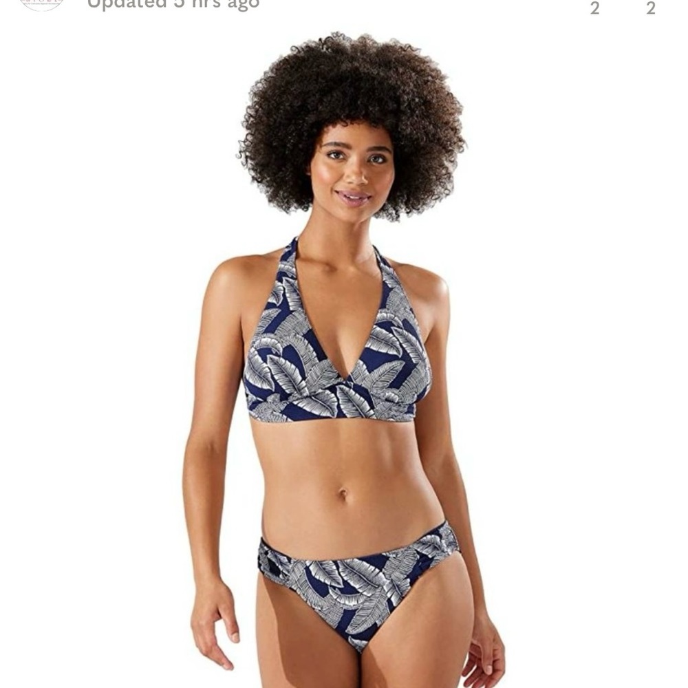 Mix and match the printed Island Cays halter  top and bottom Tommy  Bahamas